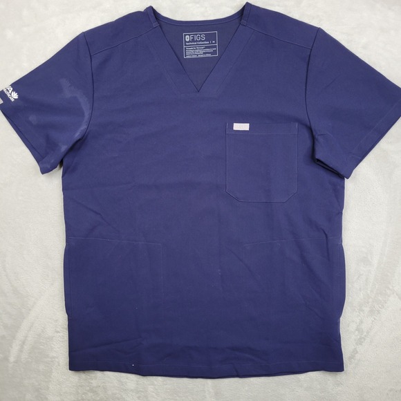 Figs Scrub Top Men Medium Shirt Medical Nurse Work Hospital Technical Collection - Picture 1 of 5